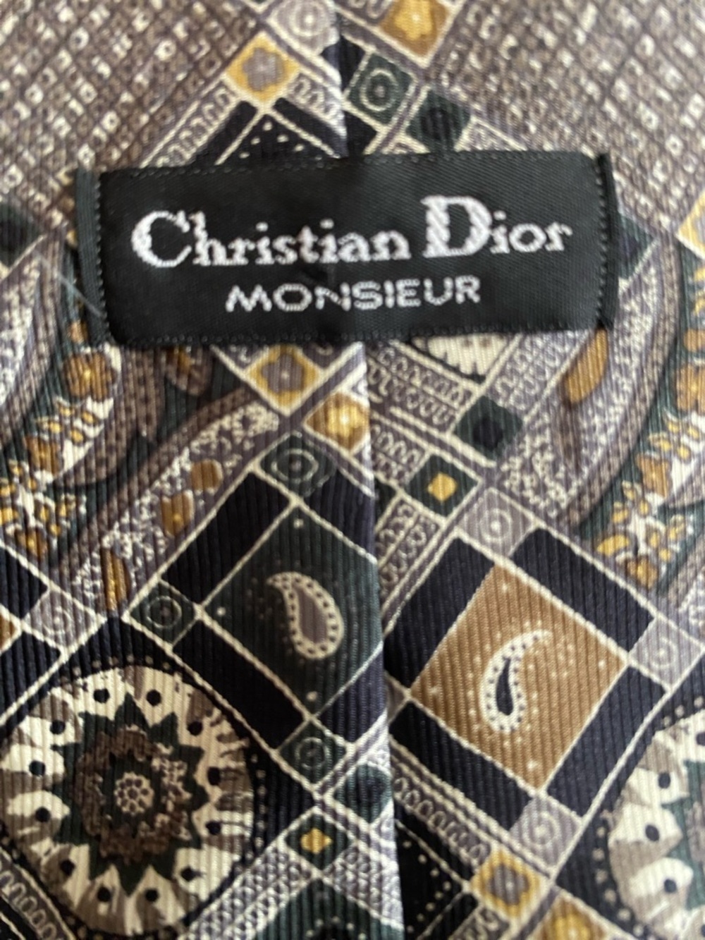 Christian Dior Monsieur 100% Silk Men’s Neck Tie Made In Canada - Picture 4 of 6